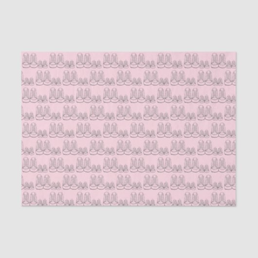 Baptism Birth New Arrival Baby Shower Roze Tissuepapier (Voorkant)