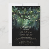 Baptism Blessing Enchanted Garden Fairytale Floral Kaart (Voorkant)