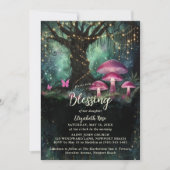 Baptism Blessing Enchanted Garden Forest Mushrooms Kaart (Voorkant)