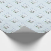 Baptism Blue Boy Lamb,  Cadeaupapier (Hoek)