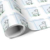 Baptism Blue Boy Lamb,  Cadeaupapier (Rol Hoek)