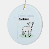 Baptism Blue Boy Lamb,  Keramisch Ornament (Links)