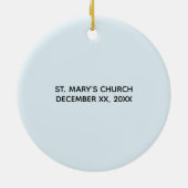 Baptism Blue Boy Lamb,  Keramisch Ornament (Achterkant)