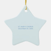 Baptism Blue Boy Lamb,  Keramisch Ornament (Achterkant)