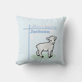 Baptism Blue Boy Lamb,  Kussen