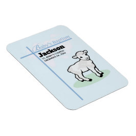 Baptism Blue Boy Lamb,  Magneet