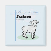 Baptism Blue Boy Lamb,  Magneet (Voorkant)