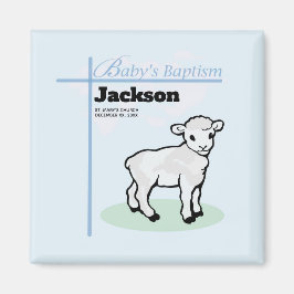 Baptism Blue Boy Lamb,  Magneet