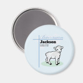 Baptism Blue Boy Lamb,  Magneet (Voorkant / Achterkant)