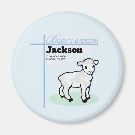 Baptism Blue Boy Lamb,  Magneet