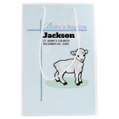 Baptism Blue Boy Lamb,  Medium Cadeauzakje (Voorkant)