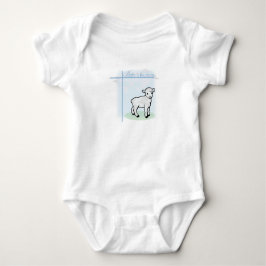 Baptism Blue Boy Lamb,  Romper