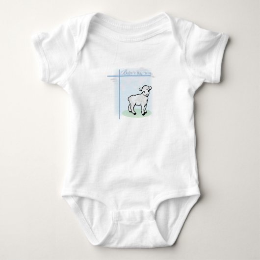 Baptism Blue Boy Lamb,  Romper (Voorkant)