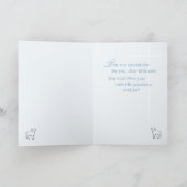 Baptism Blue Brother Lamb Kaart (Binnen)