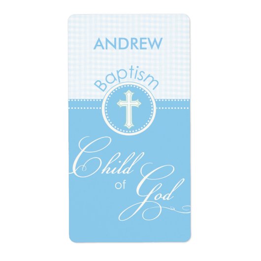 Baptism Blue Child of God,  Etiket (Voorkant)