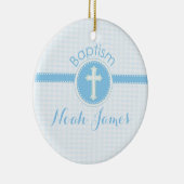 Baptism Blue Child of God, Keramisch Ornament (Rechts)