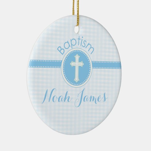 Baptism Blue Child of God,  Keramisch Ornament (Rechts)