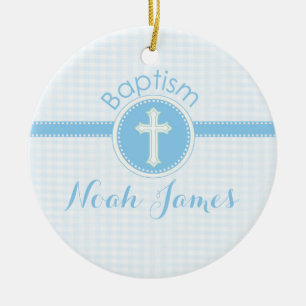 Baptism Blue Child of God,  Keramisch Ornament
