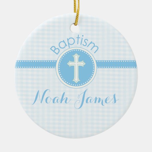 Baptism Blue Child of God, Keramisch Ornament (Voorkant)