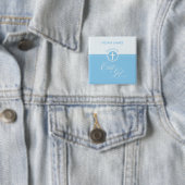 Baptism Blue Child of God, Vierkante Button 5,1 Cm (In situ)