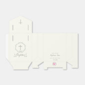 Baptism Blue en Green Leaf Wreate Bedankdoosjes (Uitgevouwen)