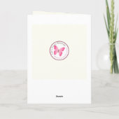 Baptism Blue en Green Leaf Wreate Kaart (Achterkant)