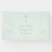 Baptism Blue Opal Delicate Floral Lace Spandoek (Horizontaal)