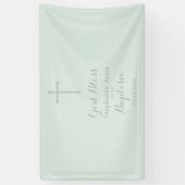 Baptism Blue Opal Delicate Floral Lace Spandoek (Verticaal)