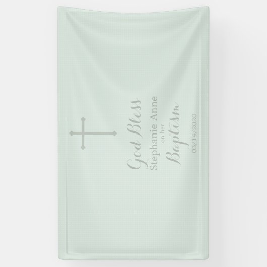 Baptism Blue Opal Delicate Floral Lace Spandoek (Verticaal)