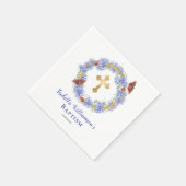 Baptism Blue Wildflower & Butterfly Napkins Servet (Hoek)