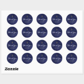Baptism Boy Elegant Royal Blue Waterverf Ronde Sticker (Vel)