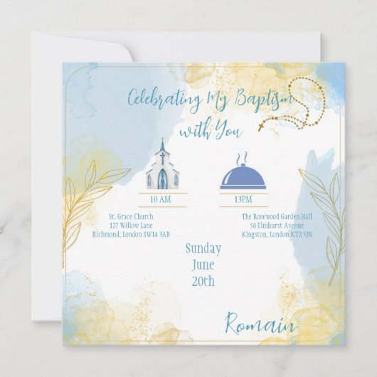 Baptism Celebration Kaart (Voorkant)