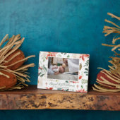 Baptism / Christendemocraat Kerstmis Floral Gift Fotoplaat (Zijkant)