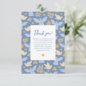 Baptism Christening angel en duif Bedankkaart (Staand voorkant)