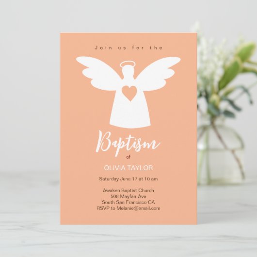 Baptism Christening angel Kaart (Staand voorkant)