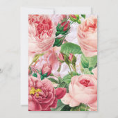 Baptism Christening Baptism Girl Pink Roses Kaart (Achterkant)