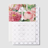 Baptism Christening Baptism Girl Pink Roses Vellum Uitnodigingen (Offset (Uitnodiging))