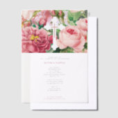 Baptism Christening Baptism Girl Pink Roses Vellum Uitnodigingen (Offset)