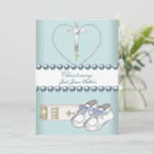 Baptism Christening Boy Pink White Blue (Staand voorkant)