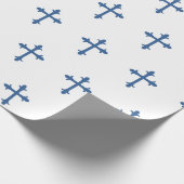 Baptism Christening Cross Confirmation Boy Blue Cadeaupapier (Hoek)