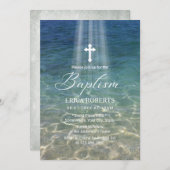 Baptism Christening Cross in Heilige Lichte Beach Kaart (Voorkant / Achterkant)