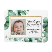 Baptism Christening Eucalyptus Greenery DANK U Magneet (Horizontaal)