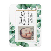 Baptism Christening Eucalyptus Greenery DANK U Magneet (Verticaal)