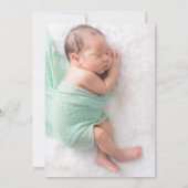 Baptism Christening Foto Rozen Floral Gold Bedankkaart (Achterkant)