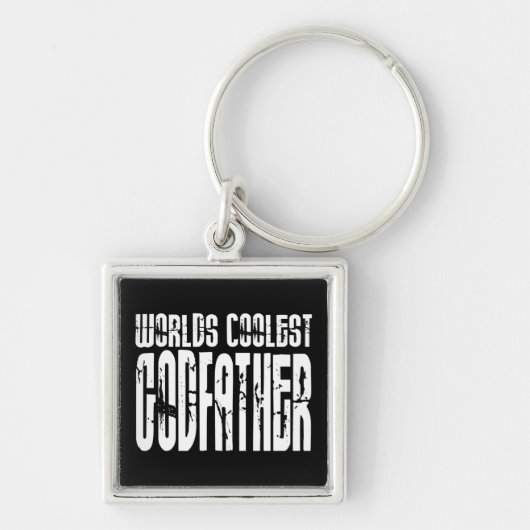 Baptism Christening Gifts Worlds Coolest Godfather Sleutelhanger (Voorkant)