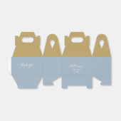 Baptism Christening Gold Cross Dusty Blue Bedankdoosjes (Uitgevouwen)