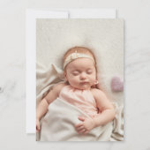 Baptism Christening Gold Cross Floral Foto Kaart (Achterkant)