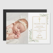 Baptism Christening Greenery Foto bedankt (Voorkant / Achterkant)