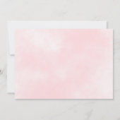 Baptism Christening Greenery Foto Roze Waterverf Bedankkaart (Achterkant)