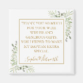 Baptism Christening Greenery Magneet (Voorkant)